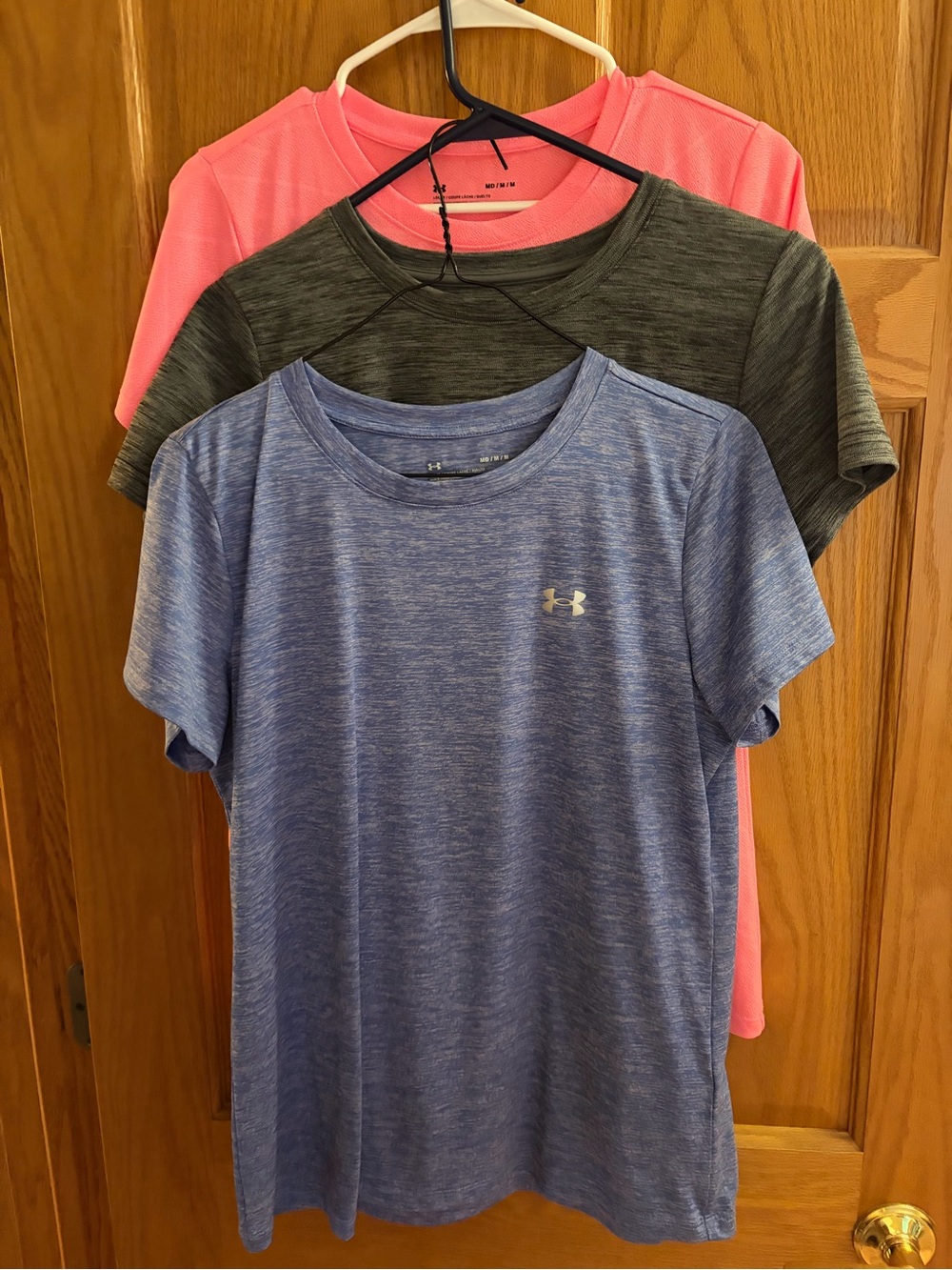 Under Armour Women's Short Sleeve Tee Trio - Blue, Gray & Pink
